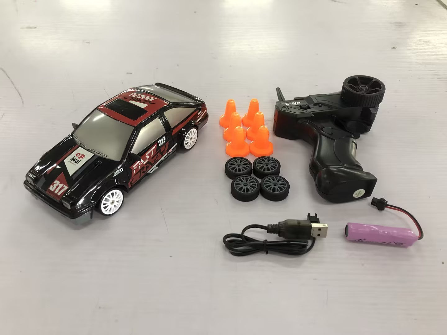 2.4G Drift Rc Car 4WD RC Drift Car Toy Remote Control GTR Model AE86